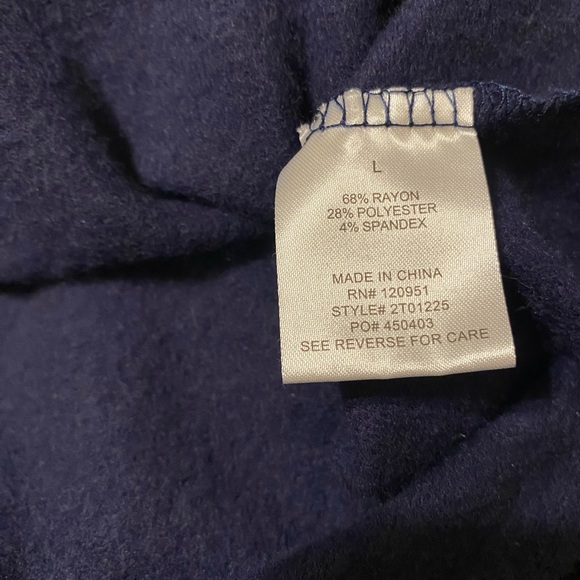 NWT Cozie by Pinkrose navy blue Christmas sweatshirt, Sz, Large. - Picture 8 of 8